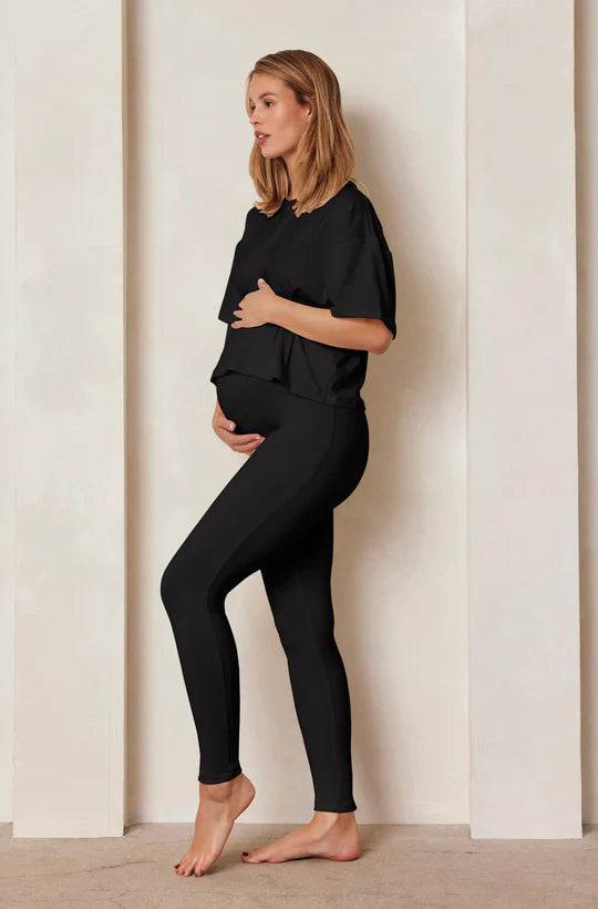 Ultra-Comfort Black Maternity Leggings